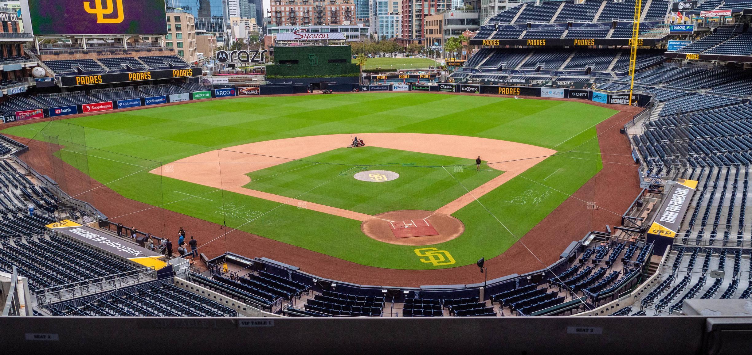 Seating view for Petco Park Section Terrace Vip Tables 1