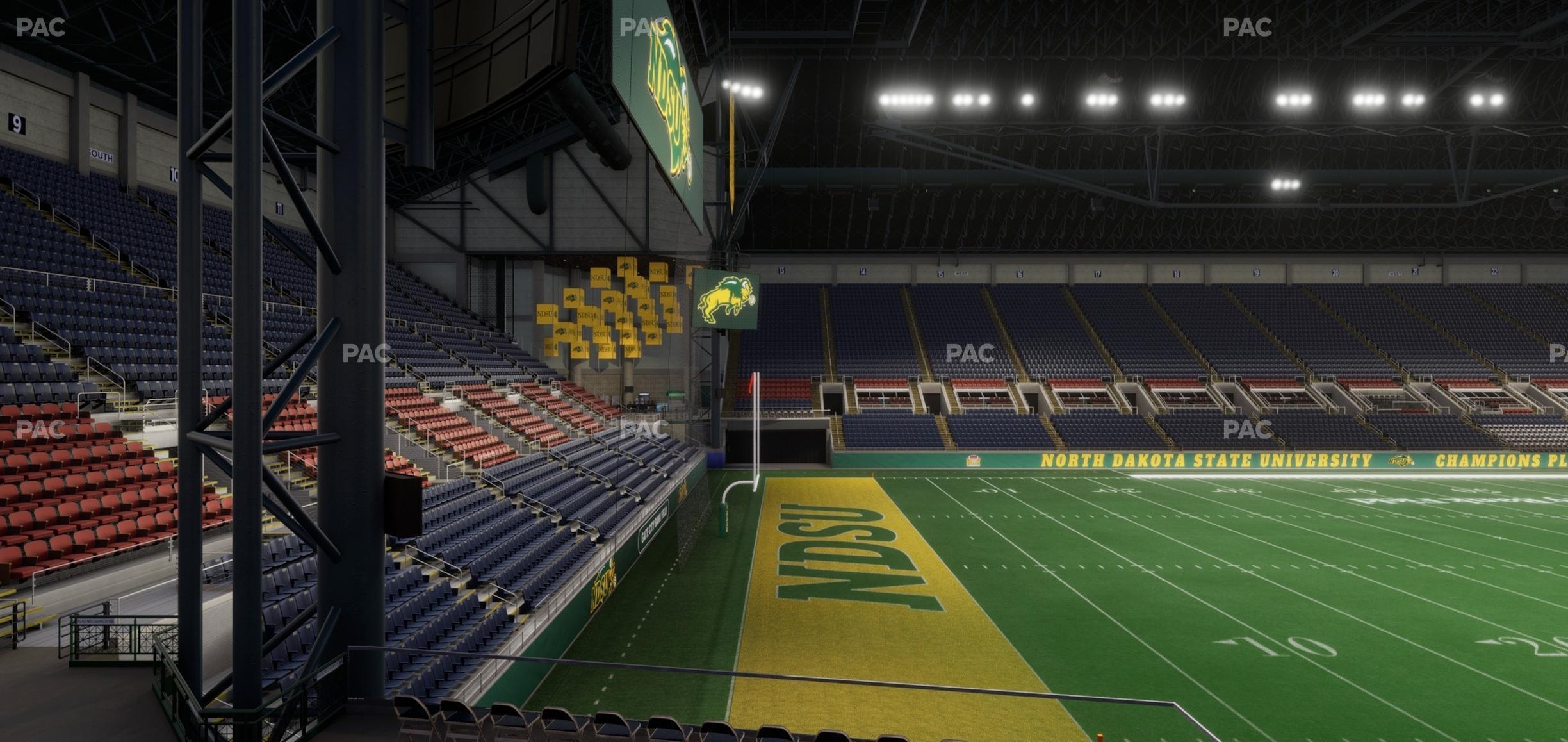 Seating view for Fargodome Section Elevated 6