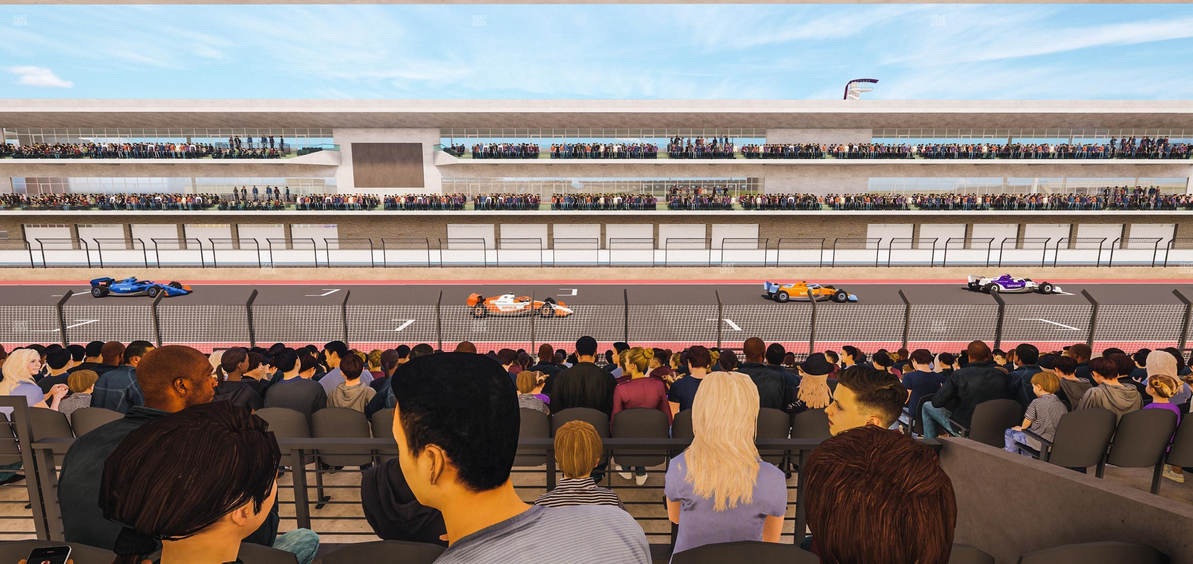 Seating view for Circuit of The Americas Section Main Grandstand Mezzanine 10 B