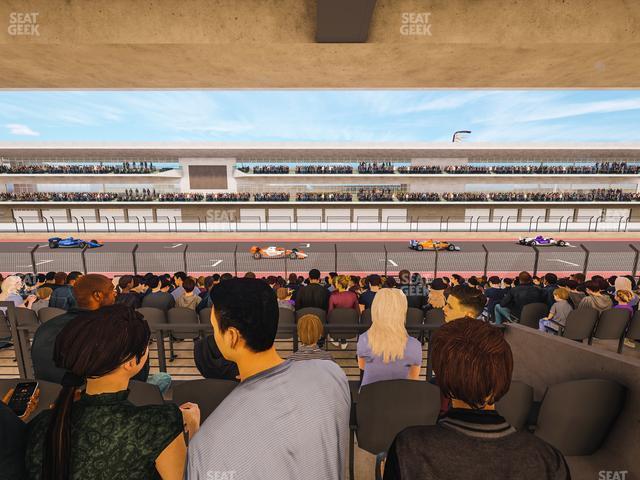 Seating view for Circuit of The Americas Section Main Grandstand Mezzanine 10 B