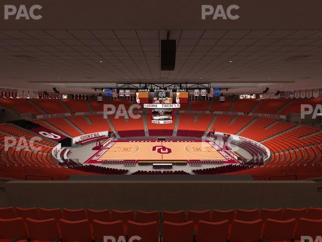 Seating view for Lloyd Noble Center Section 221