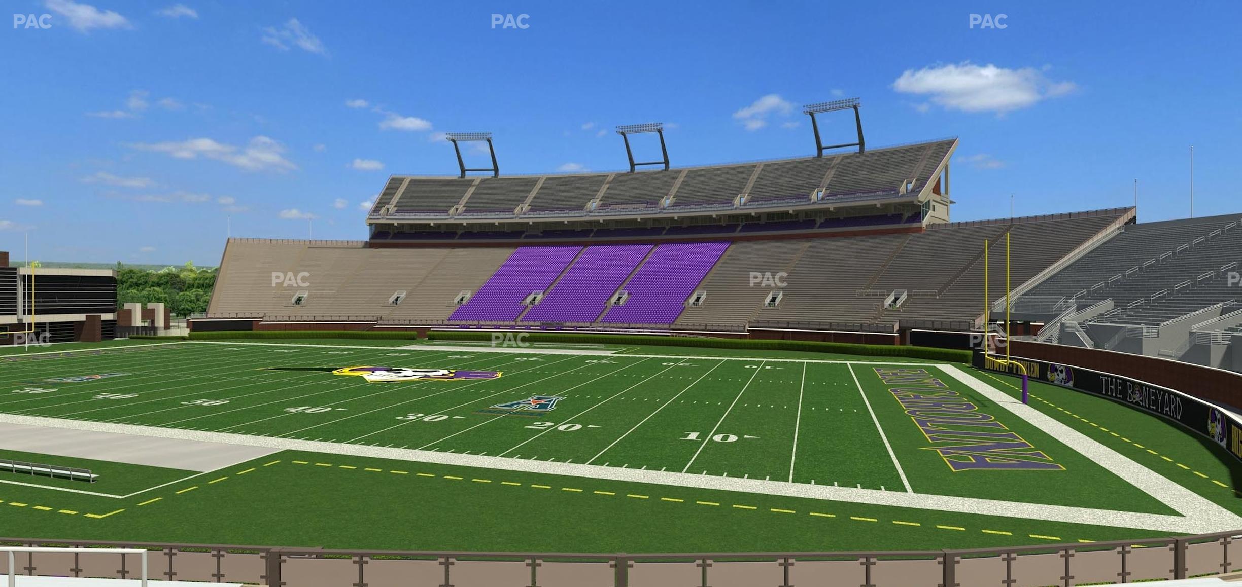 Seating view for Dowdy-Ficklen Stadium Section 3