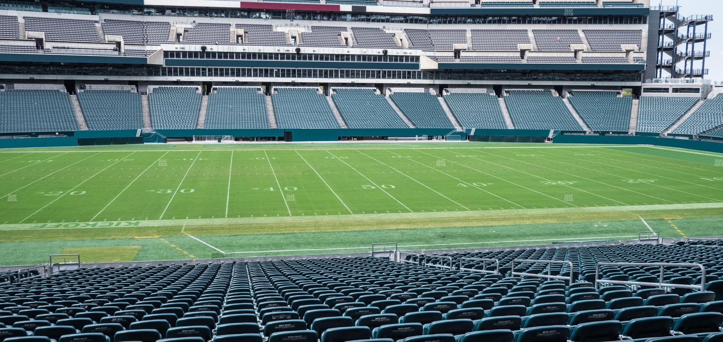 Seating view for Lincoln Financial Field Section 118