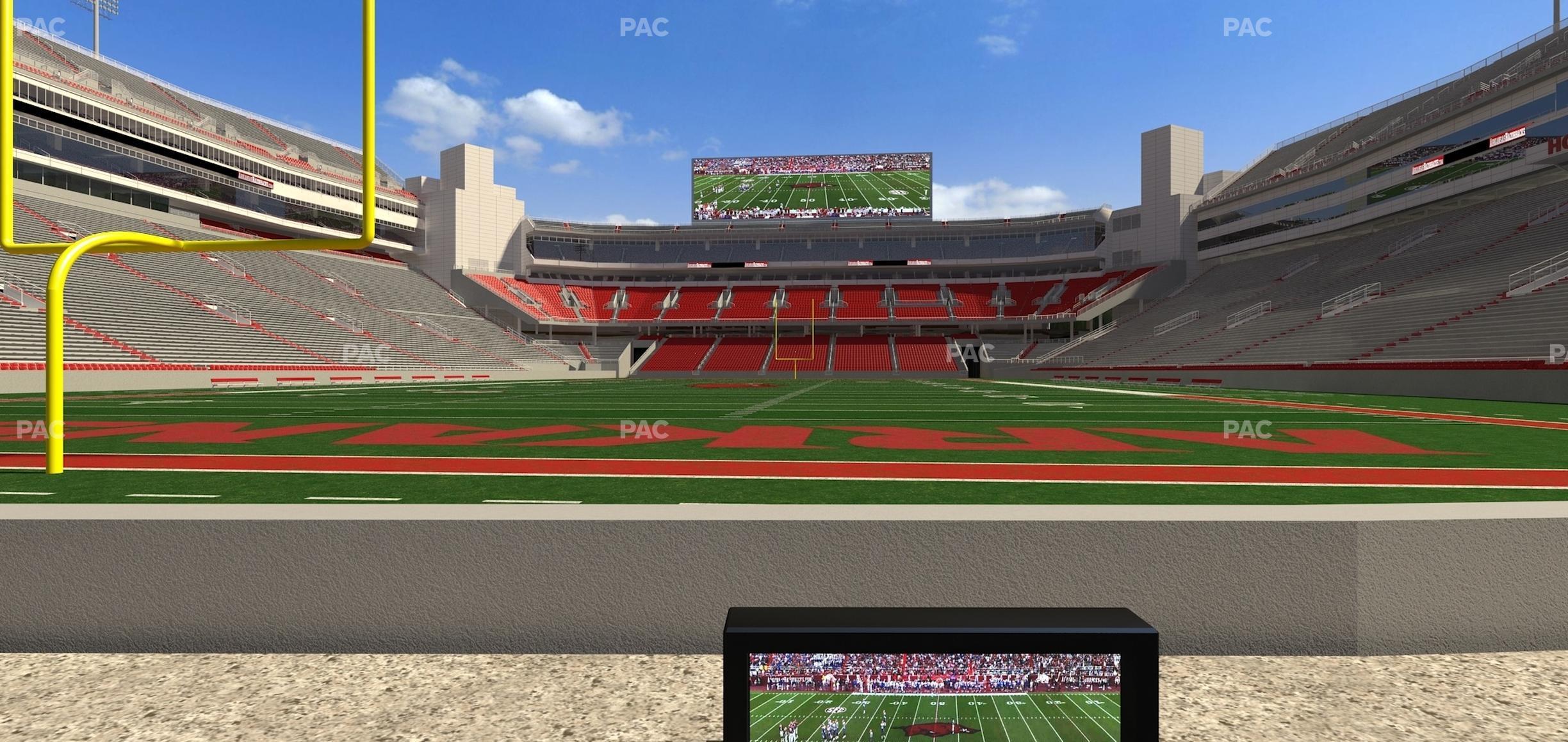 Seating view for Razorback Stadium Section Loge 7