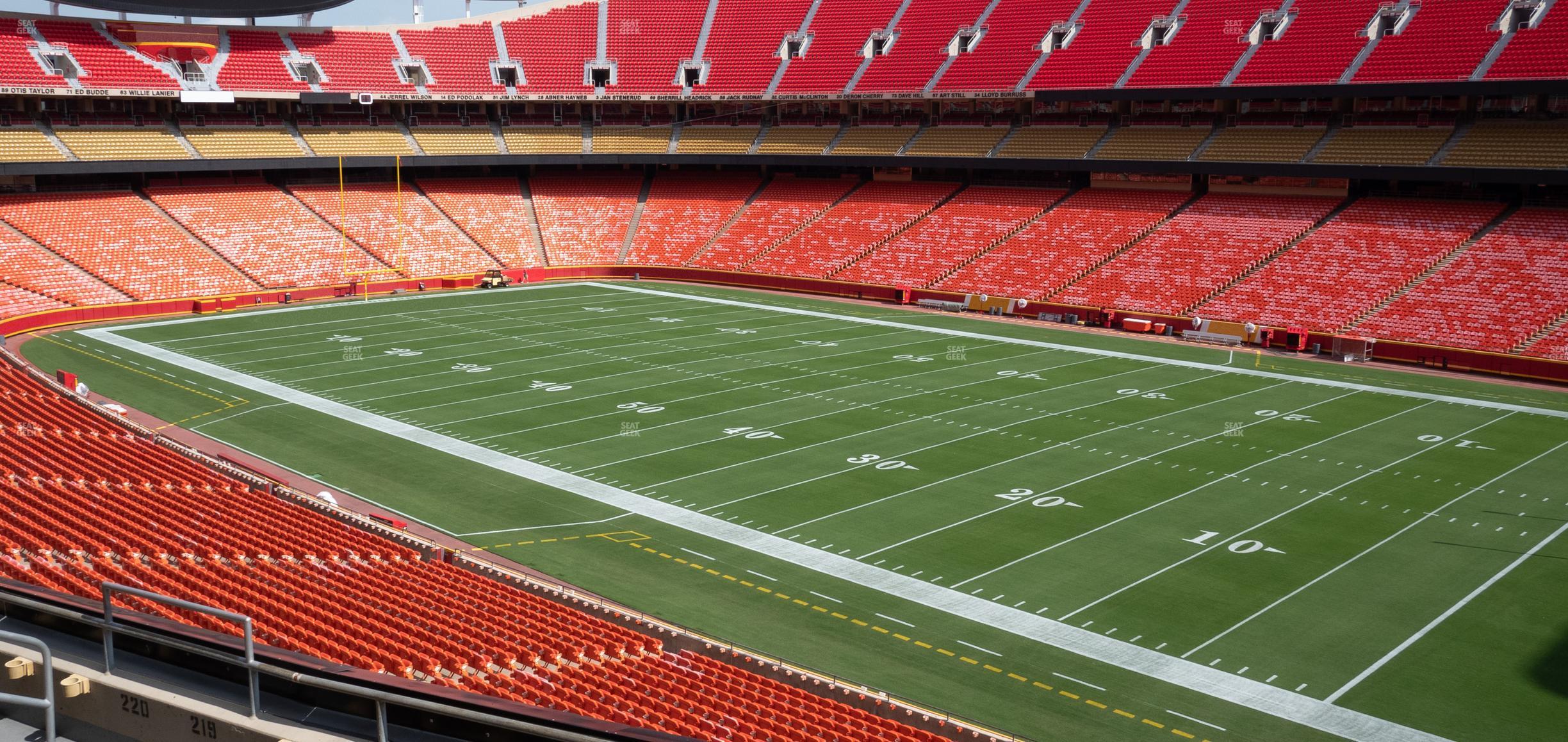 Seating view for GEHA Field at Arrowhead Stadium Section 219