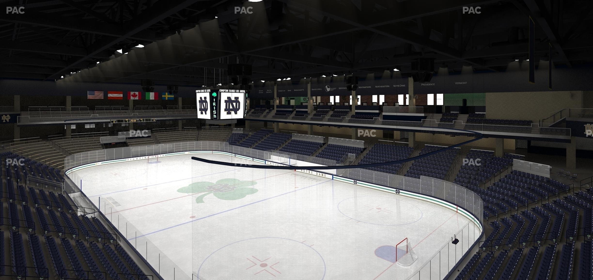 Seating view for Compton Family Ice Arena Section 112 A