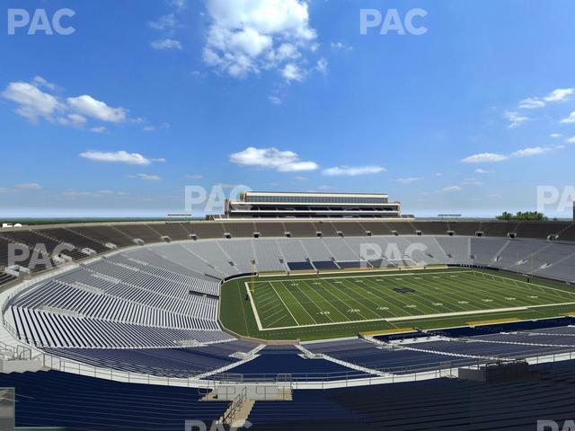 Seating view for Notre Dame Stadium Section Duncan Loge 735