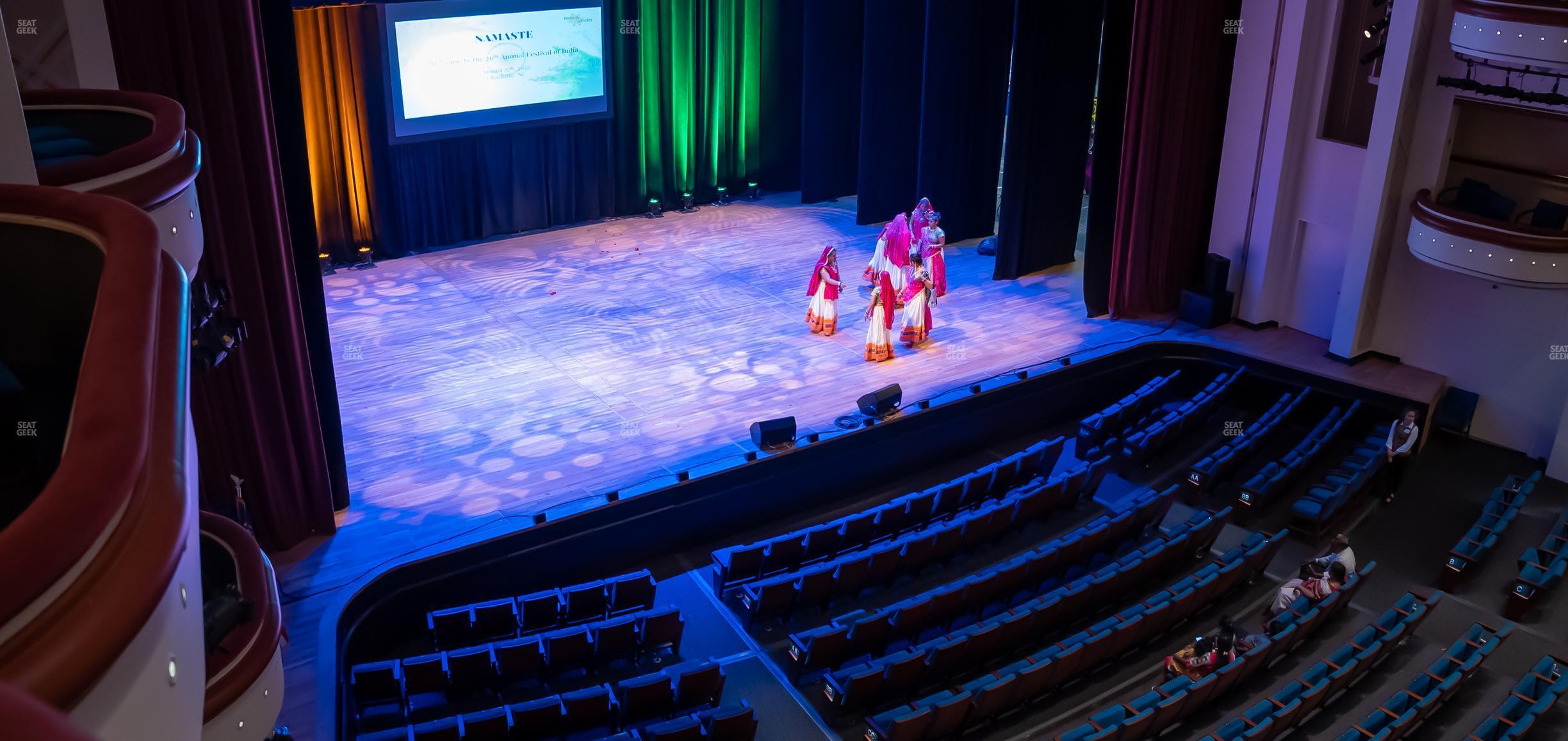 Seating view for Belk Theater at Blumenthal Performing Arts Center Section Mezzanine Box Left 3