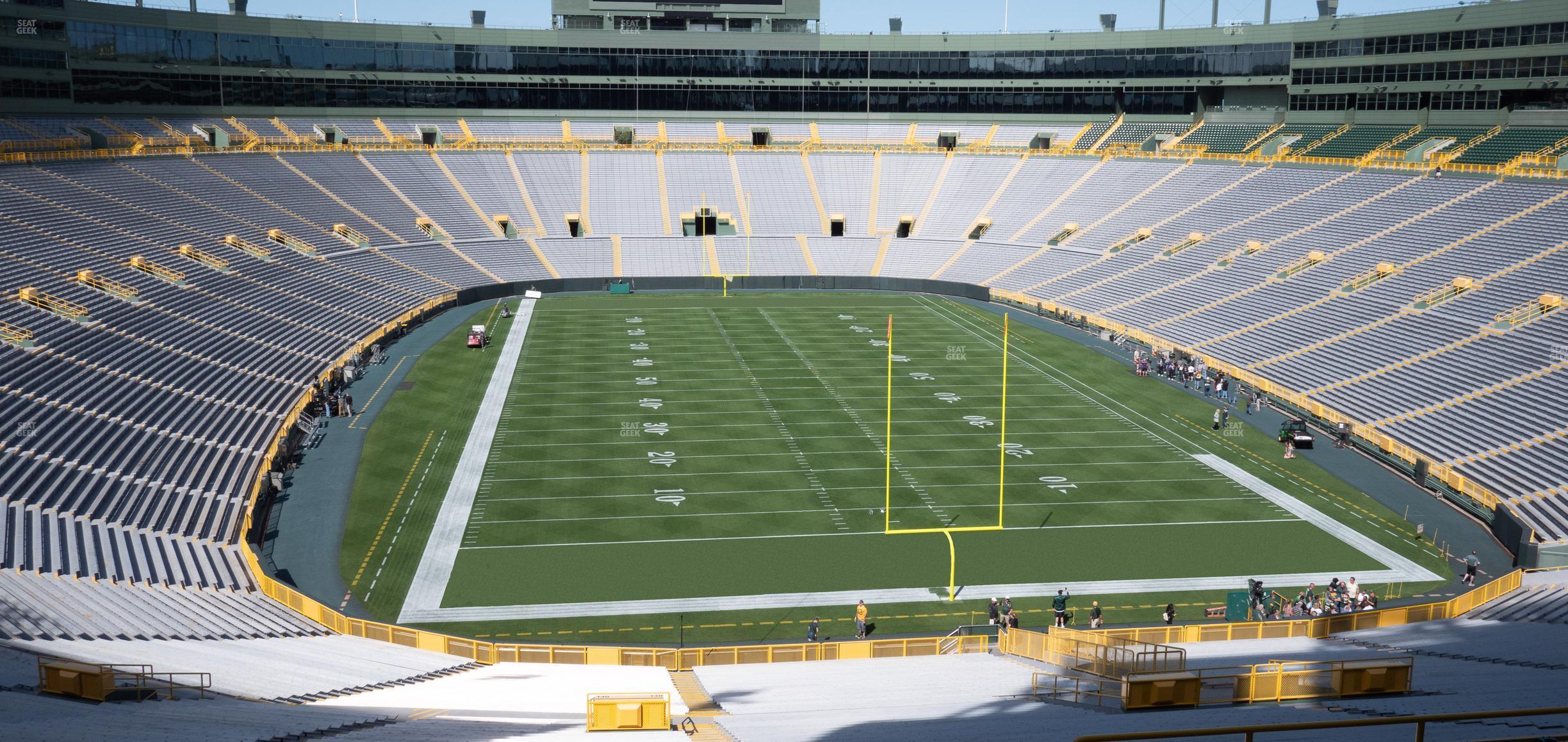 Seating view for Lambeau Field Section 350