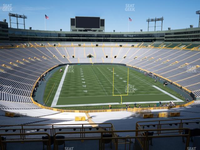 Seating view for Lambeau Field Section 350