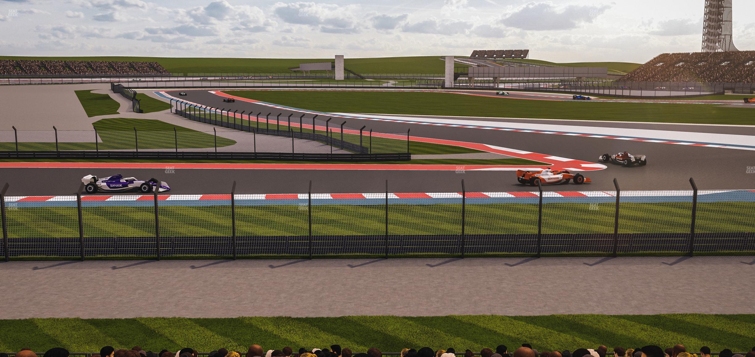 Seating view for Circuit of The Americas Section Turn 12 Bleachers 10