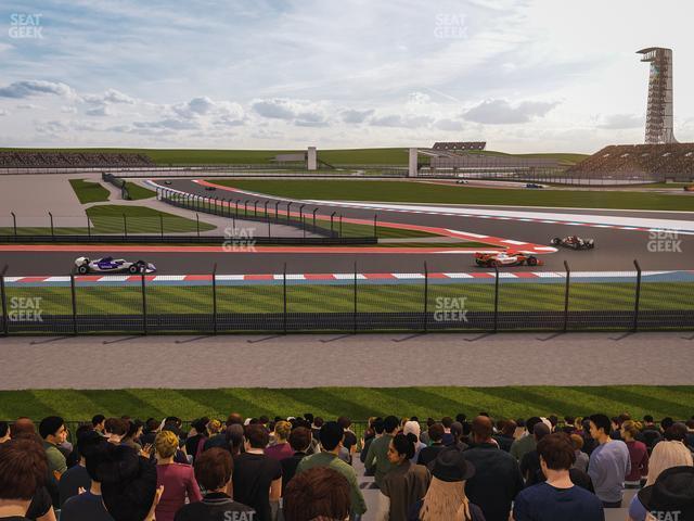 Seating view for Circuit of The Americas Section Turn 12 Bleachers 10