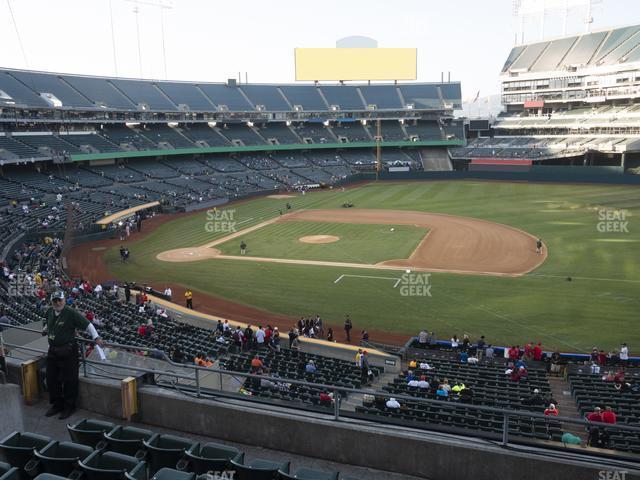 Seating view for Oakland Coliseum Section 211