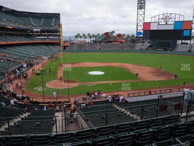 Seating view for Oracle Park Section Club Level 211