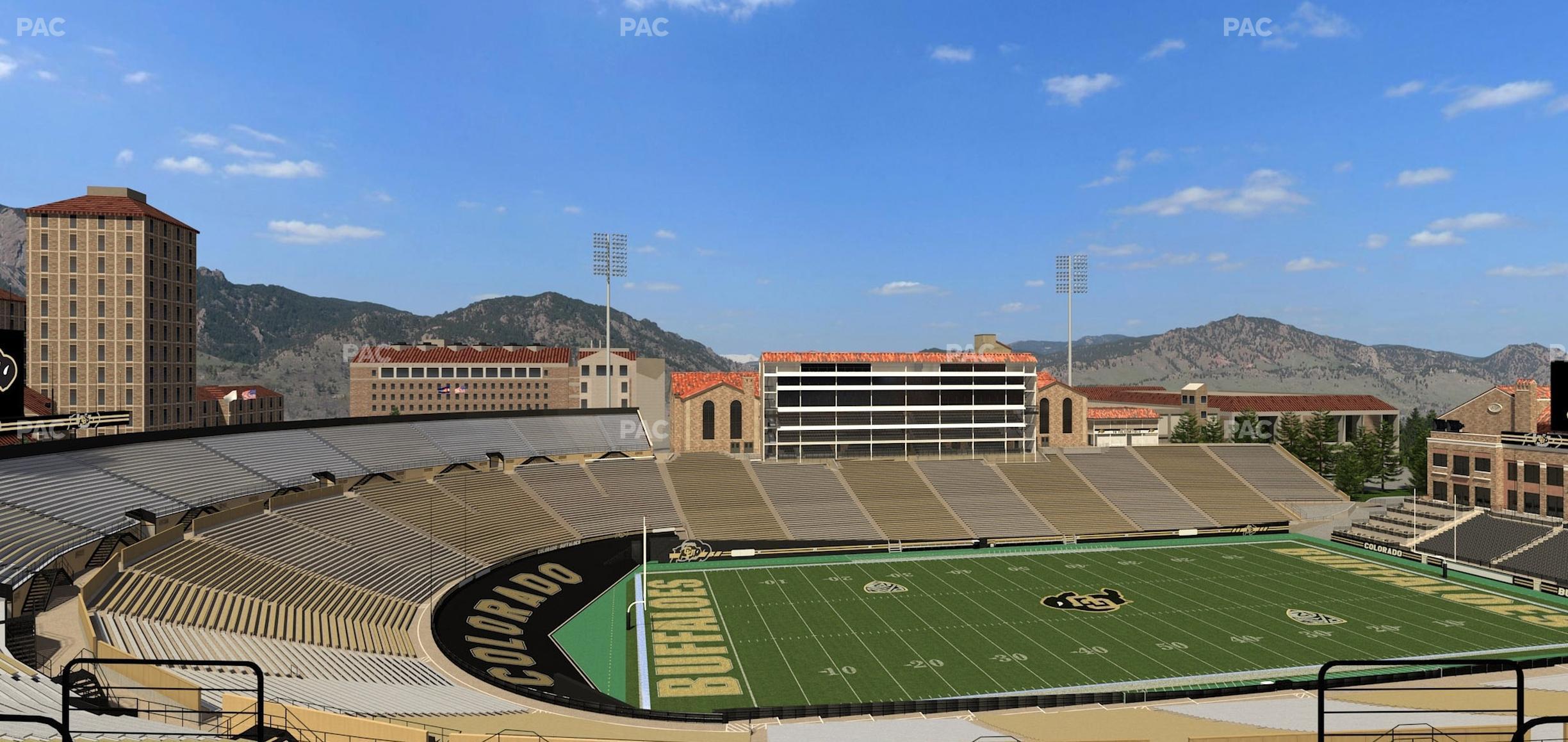 Seating view for Folsom Field Section 557