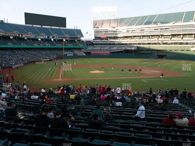 Seating view for Oakland Coliseum Section Rear 114