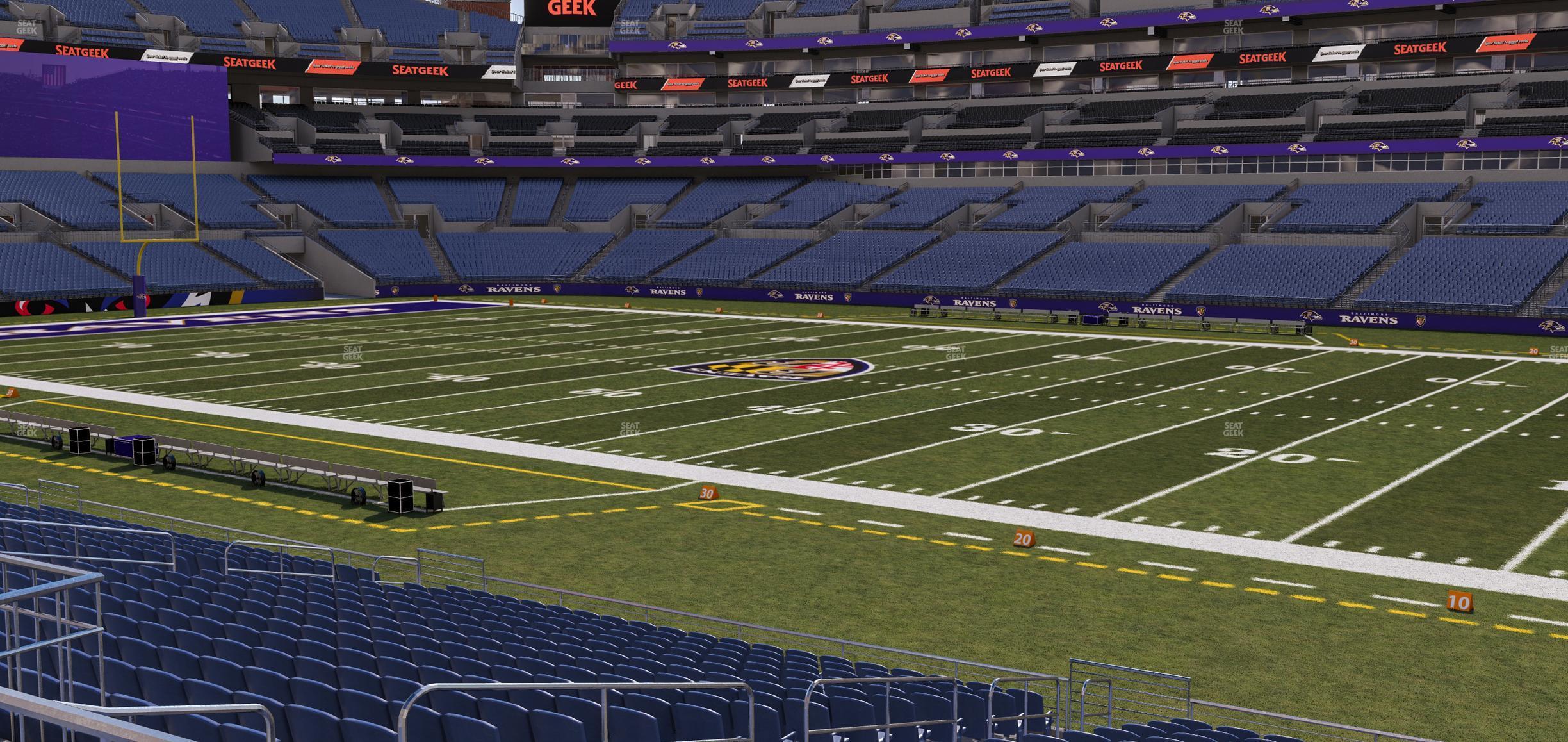 Seating view for M&T Bank Stadium Section 150