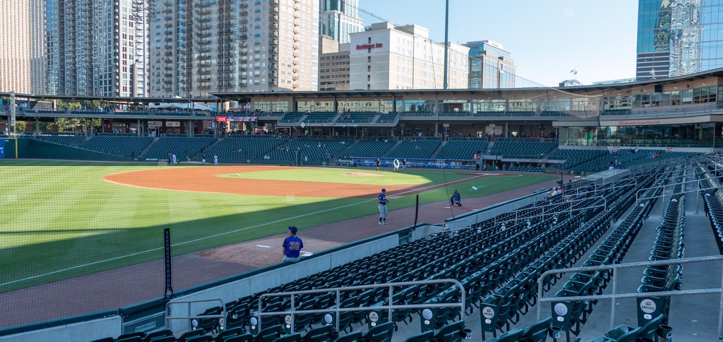 Seating view for Truist Field Section 120