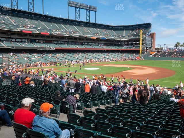 Seating view for Oracle Park Section Lower Box 105