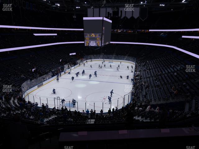 Seating view for Amalie Arena Section Club 12