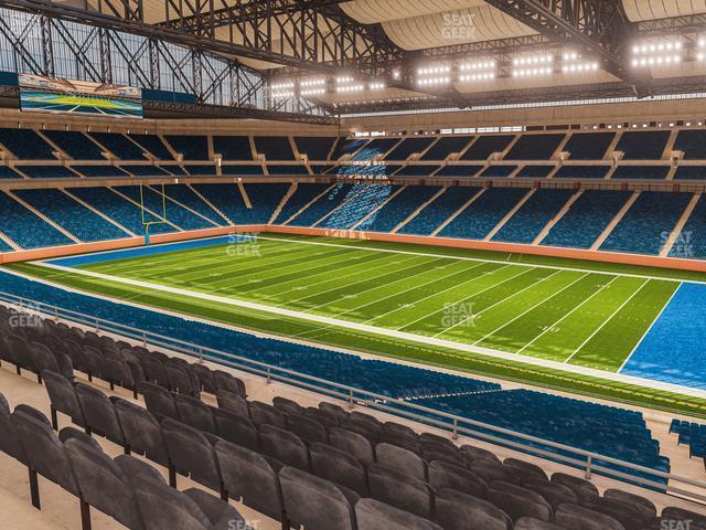 Seating view for Ford Field Section Club 212