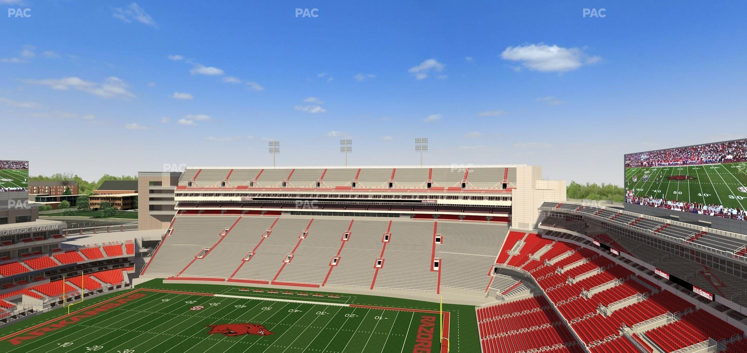 Seating view for Razorback Stadium Section 501