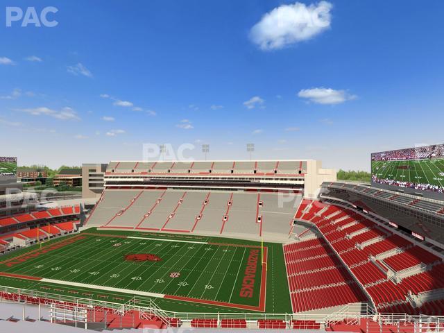 Seating view for Razorback Stadium Section 501