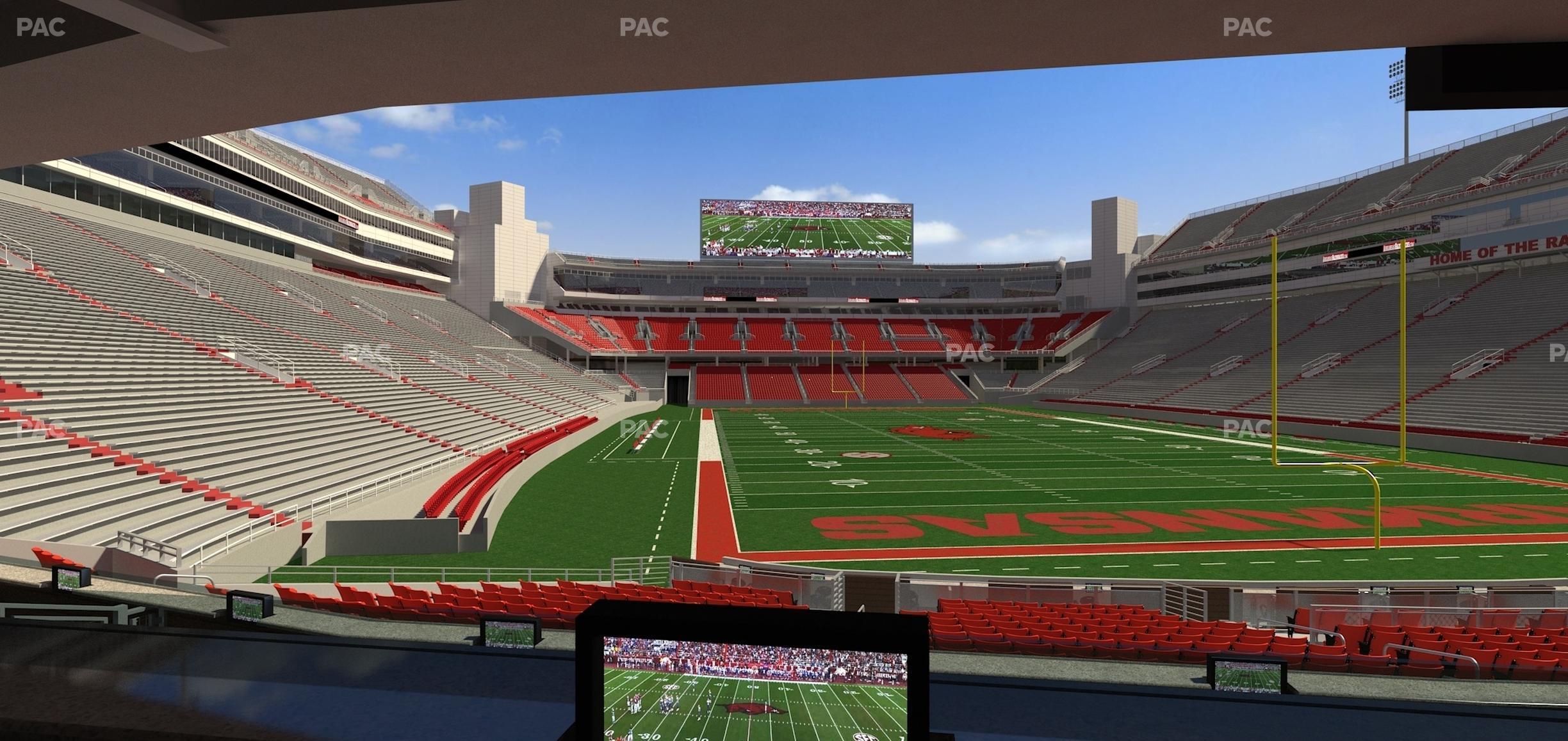 Seating view for Razorback Stadium Section Loge 58