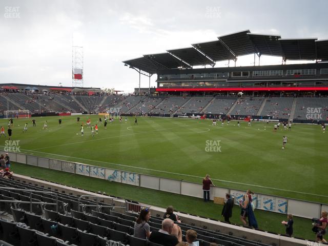 Seating view for Dick's Sporting Goods Park Section 104