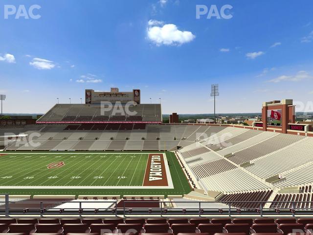 Seating view for Gaylord Family Oklahoma Memorial Stadium Section 125