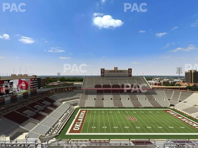 Seating view for Gaylord Family Oklahoma Memorial Stadium Section 233