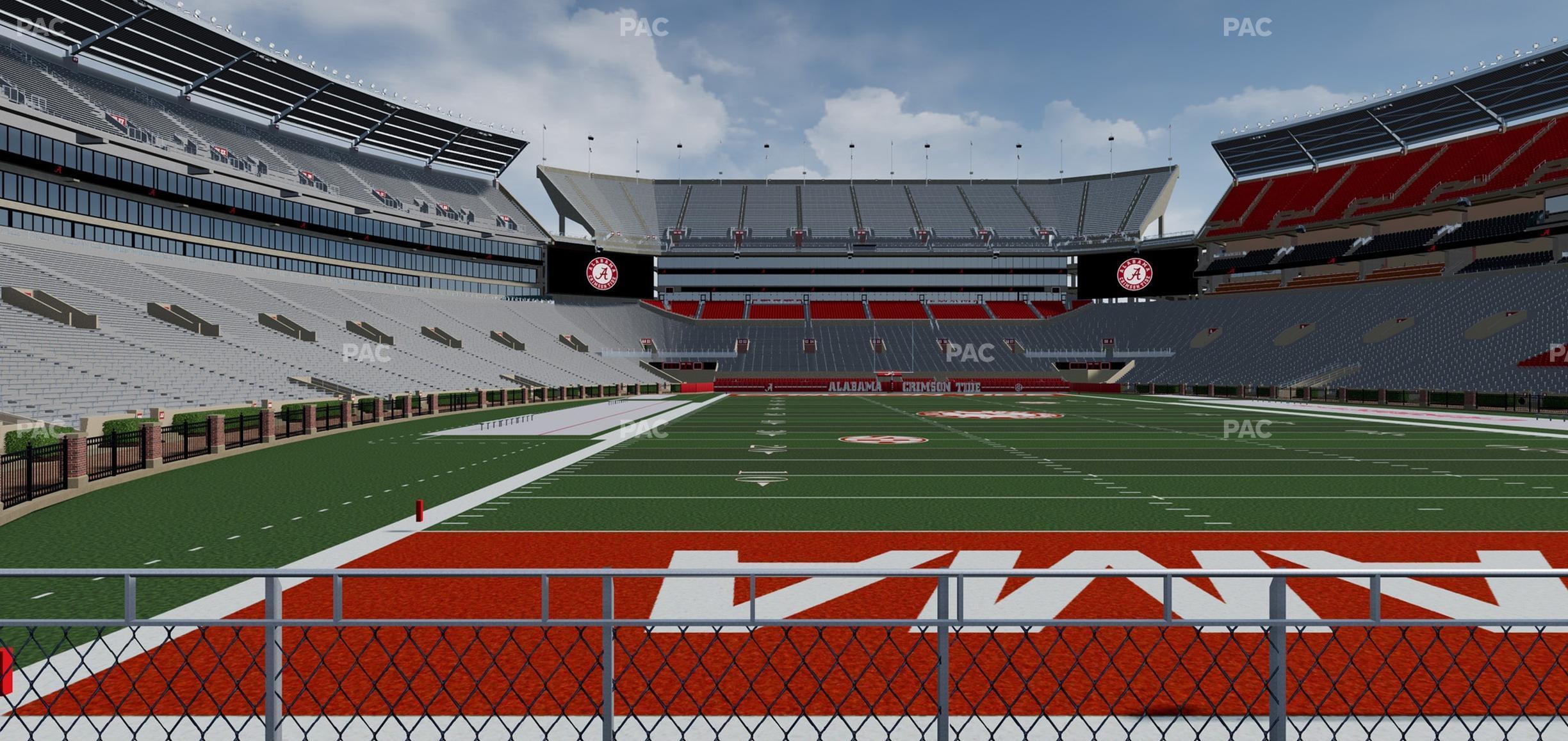 Seating view for Bryant Denny Stadium Section North Field Suite