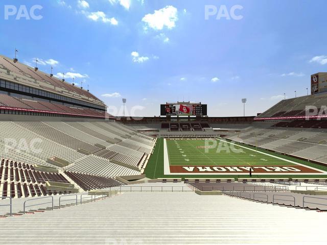 Seating view for Gaylord Family Oklahoma Memorial Stadium Section 20