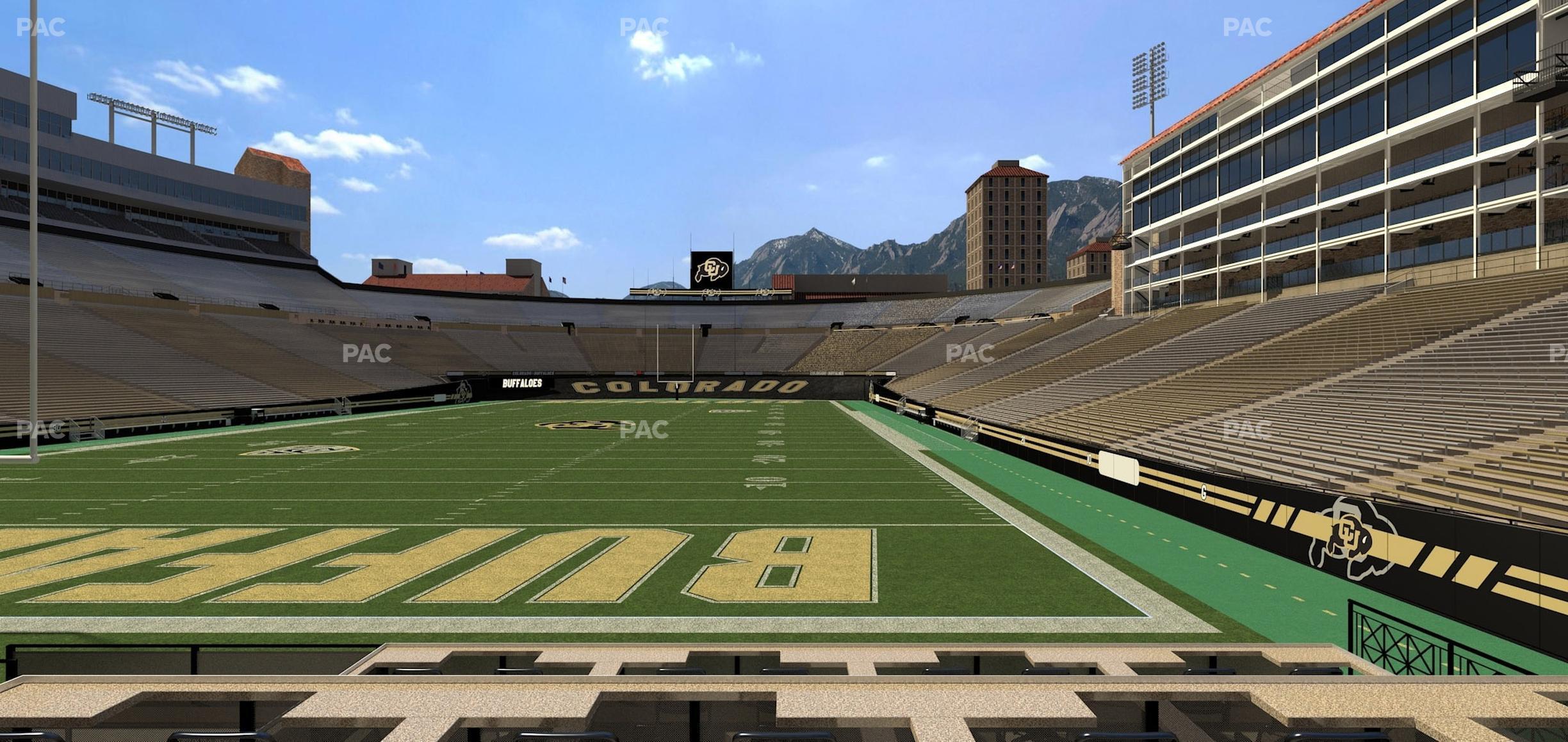 Seating view for Folsom Field Section Loge Box 169