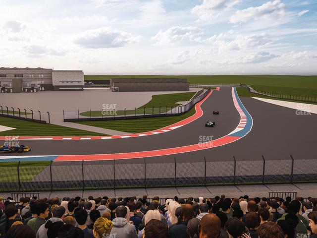 Seating view for Circuit of The Americas Section Turn 19 Bleachers 9