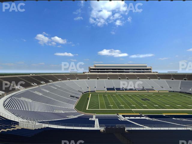 Seating view for Notre Dame Stadium Section Duncan Loge 733