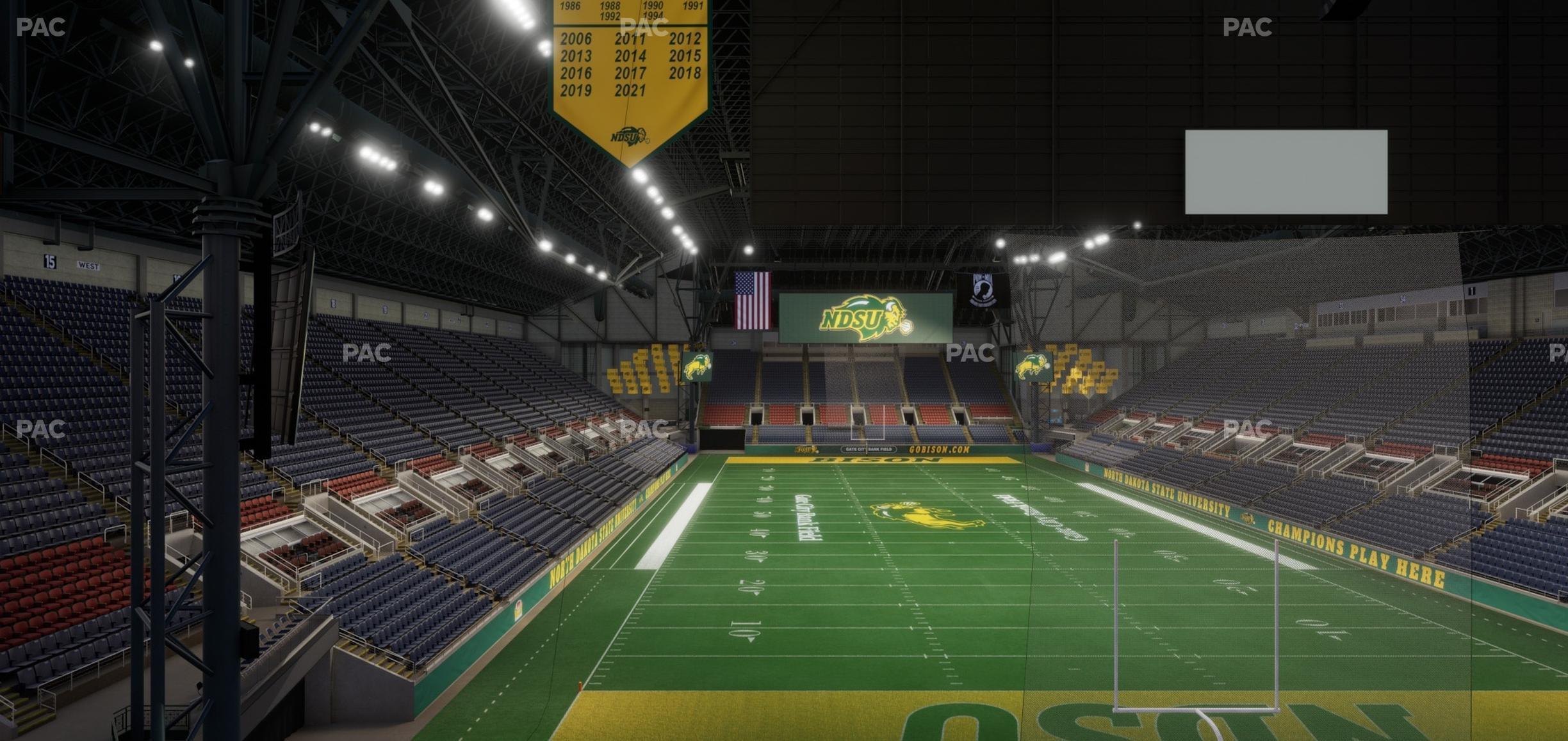 Seating view for Fargodome Section Elevated 11