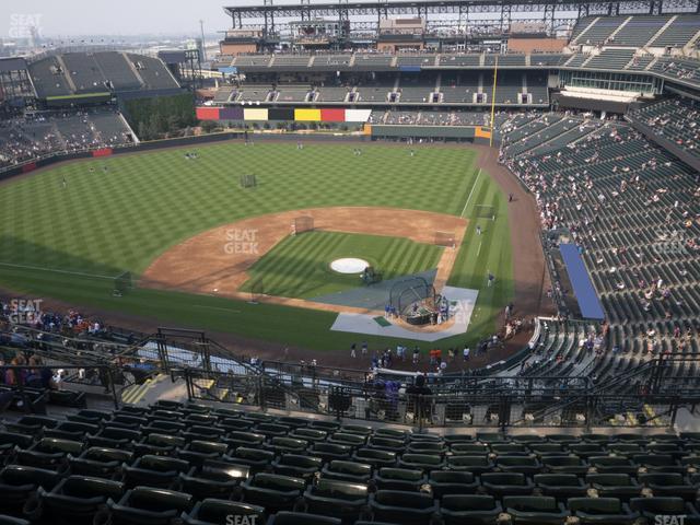 Seating view for Coors Field Section Upper 334