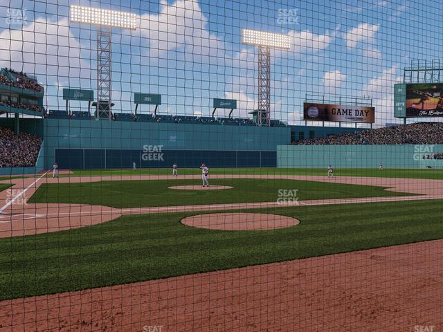 Seating view for Fenway Park Section Dugout Box 37