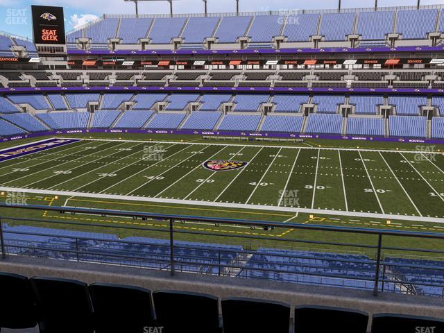 Seating view for M&T Bank Stadium Section 225