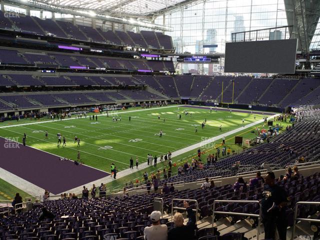 Seating view for U.S. Bank Stadium Section 114