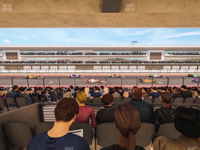 Seating view for Circuit of The Americas Section Main Grandstand Mezzanine 14 A