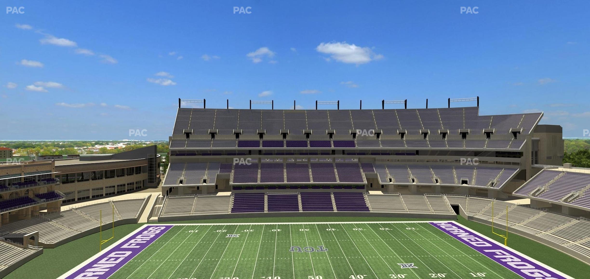 Seating view for Amon G. Carter Stadium Section Legends Club 331