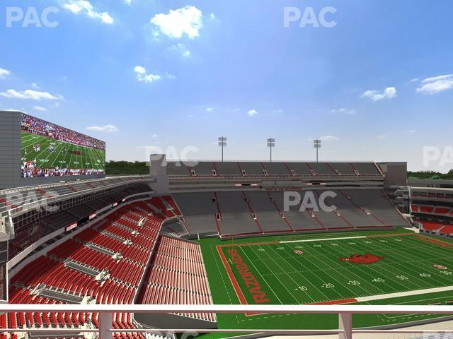 Seating view for Razorback Stadium Section 527 1