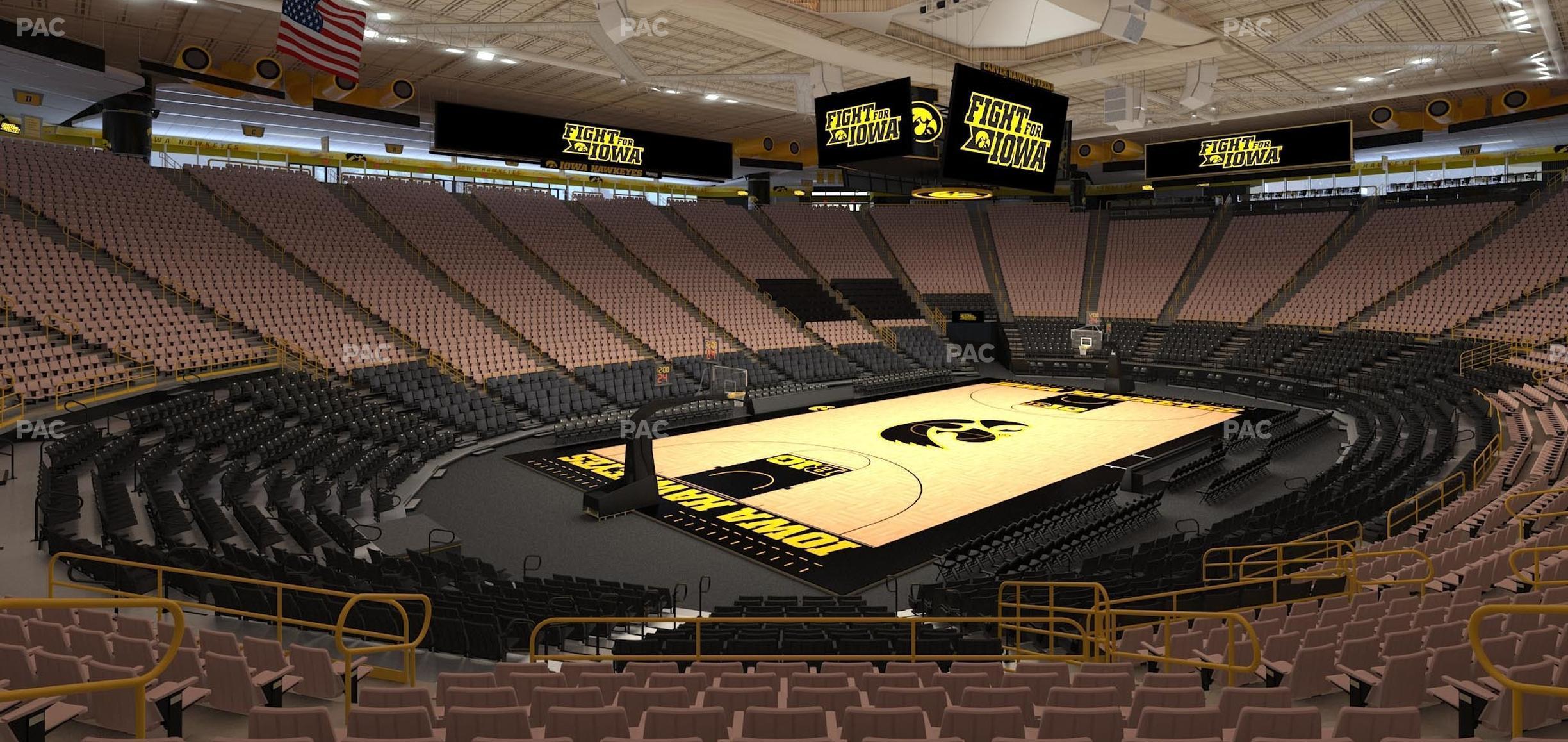 Seating view for Carver-Hawkeye Arena Section K