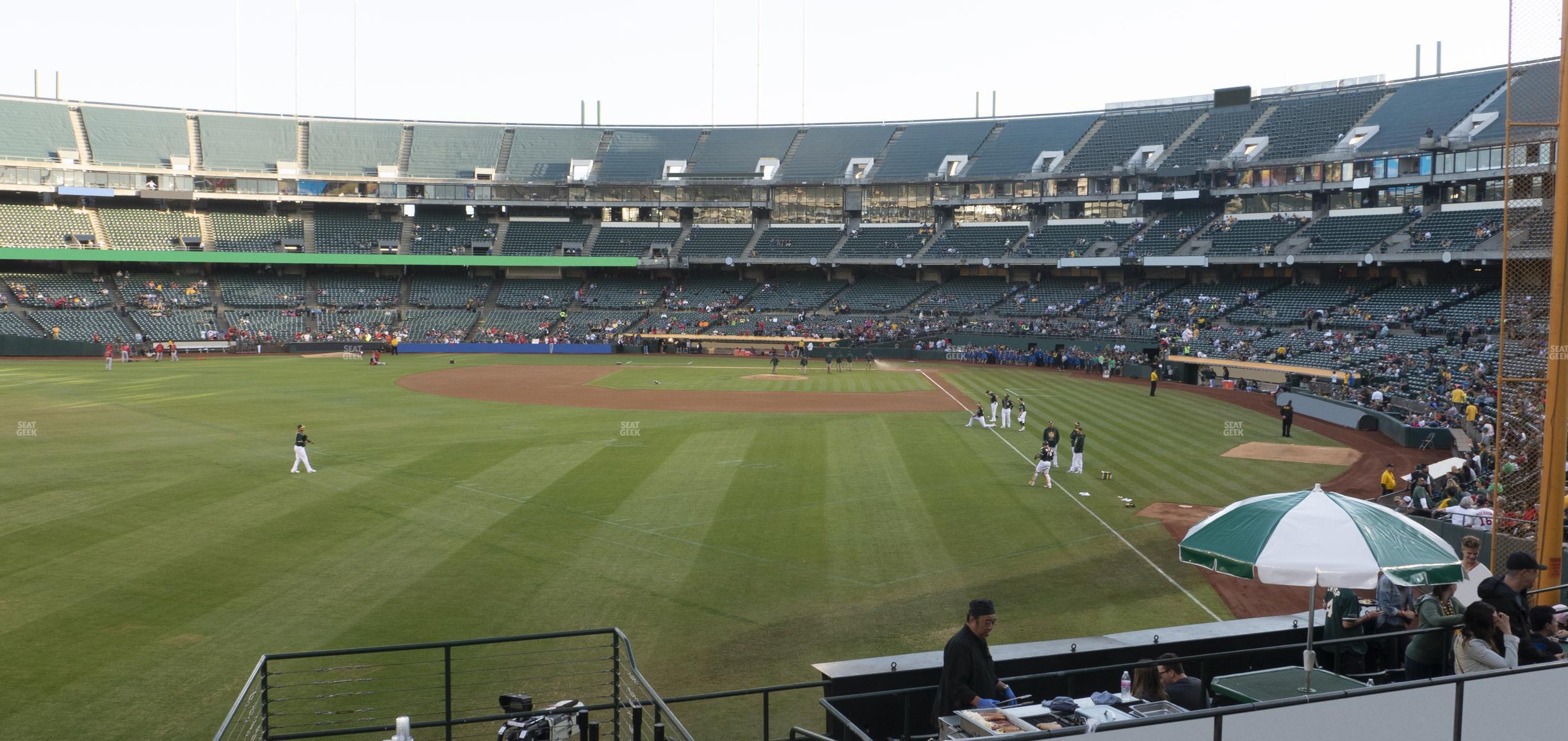 Seating view for Oakland Coliseum Section 132