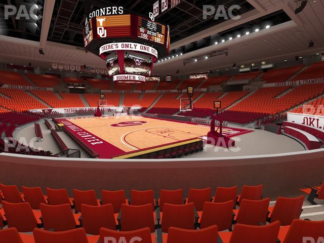 Seating view for Lloyd Noble Center Section 103