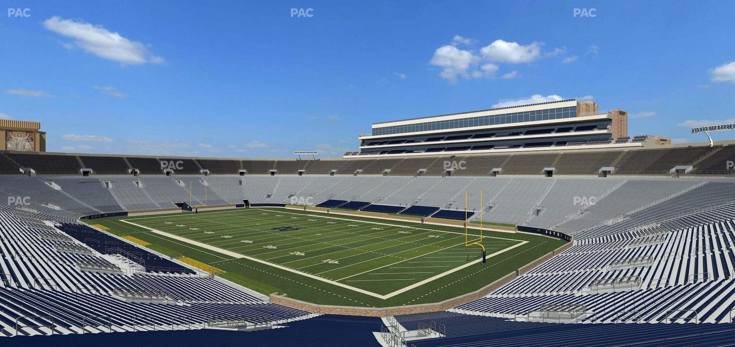 Seating view for Notre Dame Stadium Section 123