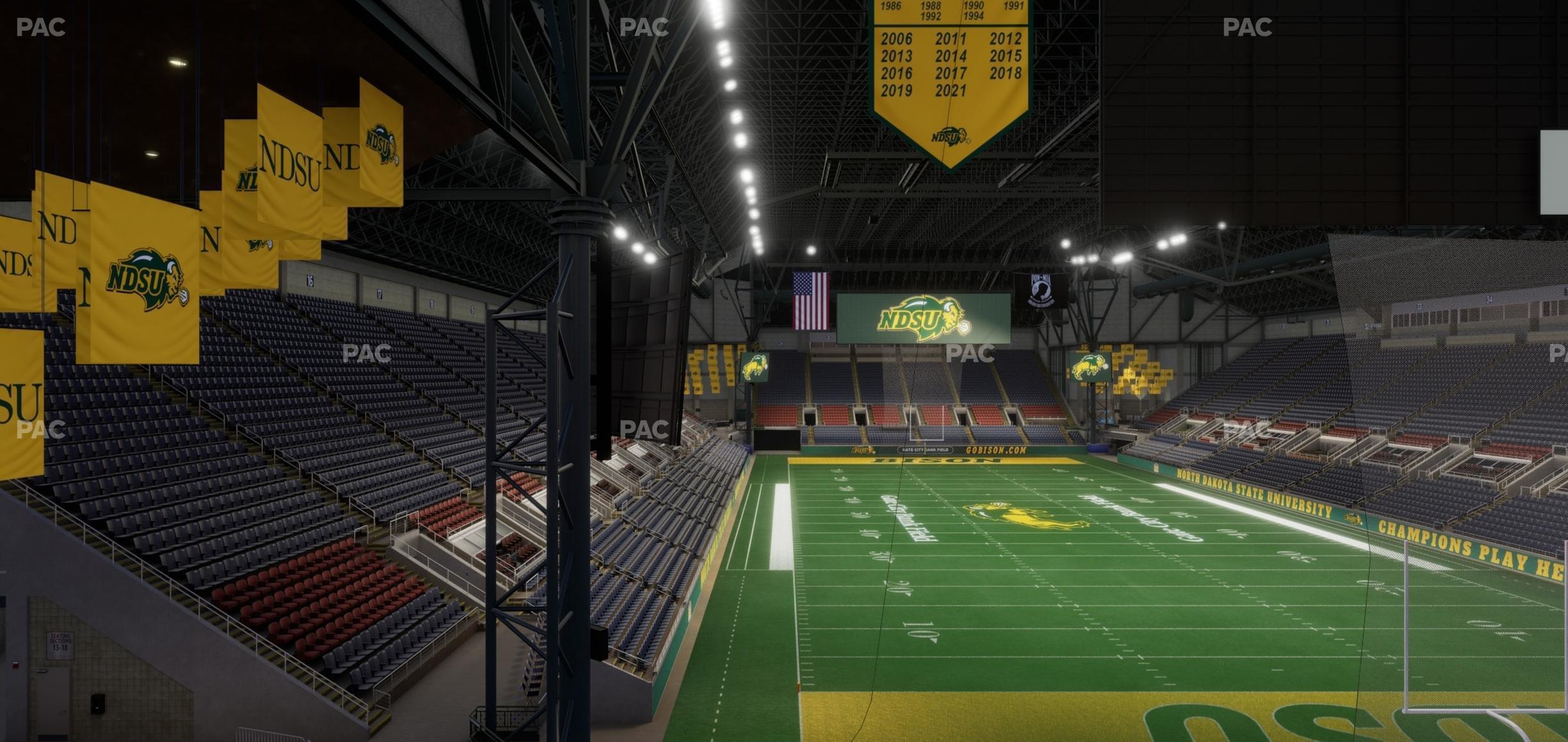 Seating view for Fargodome Section Elevated 12