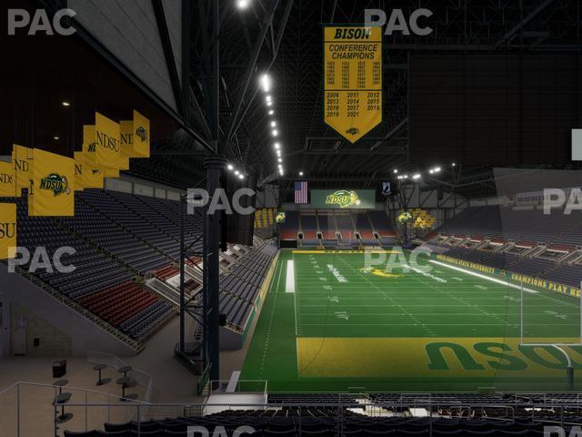 Seating view for Fargodome Section Elevated 12